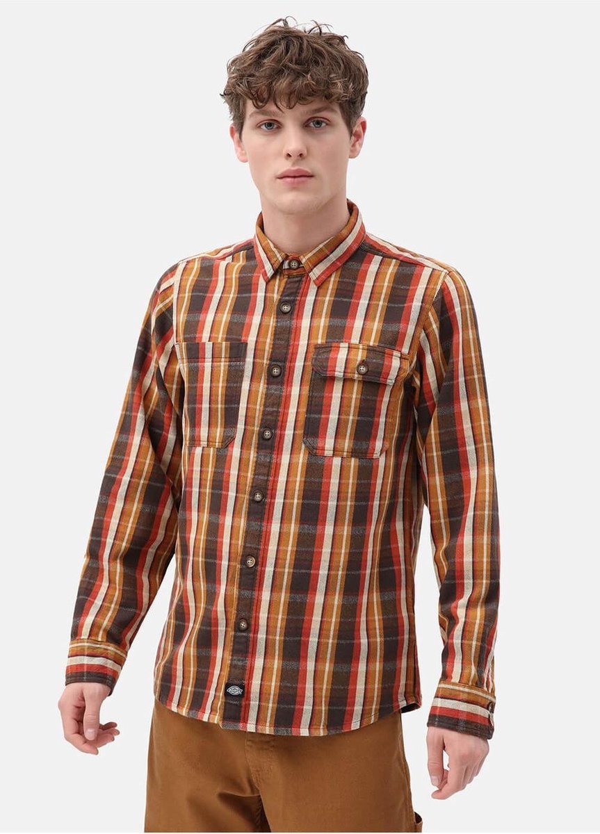 Dickies Heren Glenmora Check Shirt Bruin