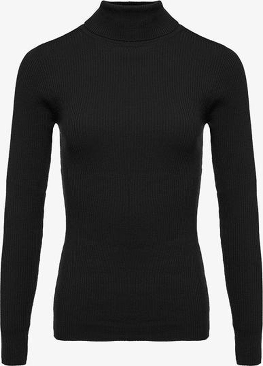TwoDay dames rib coltrui - Zwart - Maat S