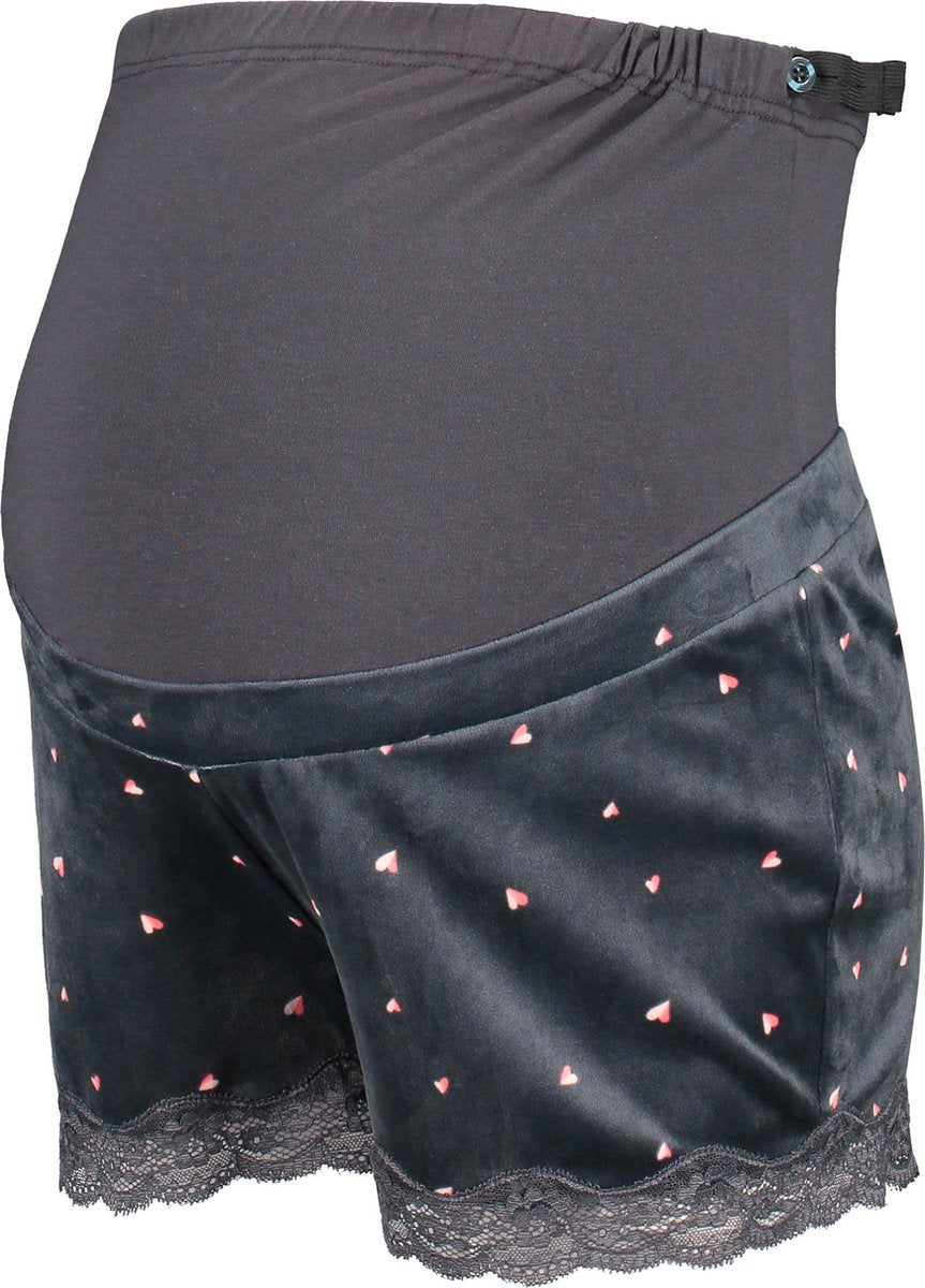 Hunkemöller Dames Zwangerschapsshort Velours - maat S