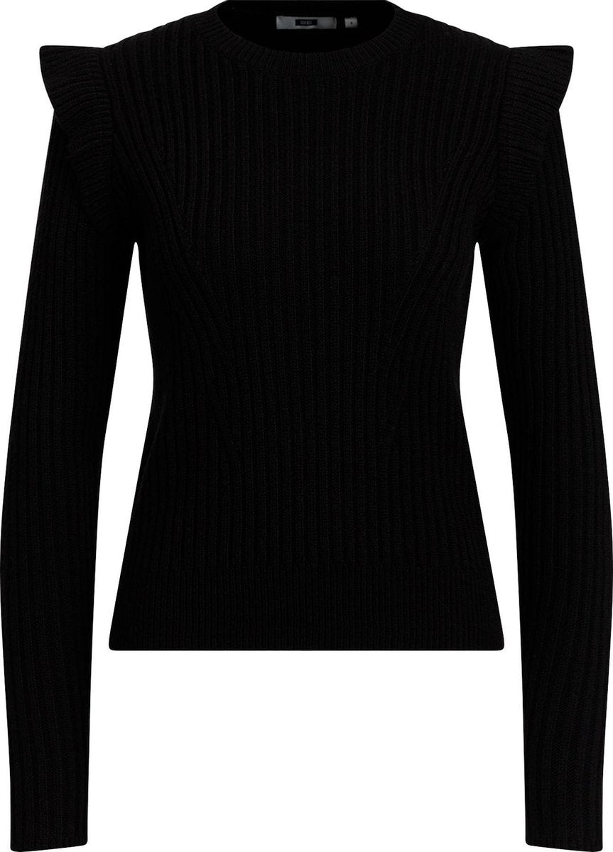 WE Fashion Dames gebreide trui met ribstructuur