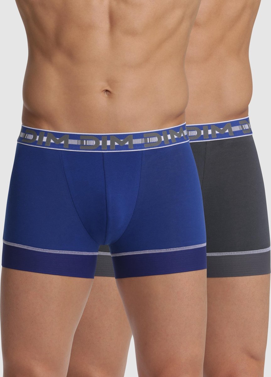 DIM 3D Flex Stay & Fit Heren Boxershort - 2-pack - Azuurblauw/Grijs - Maat L