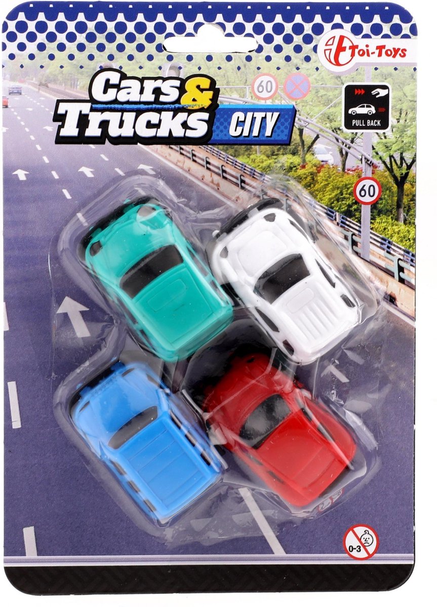Toi-toys Autoset 4 Stuks