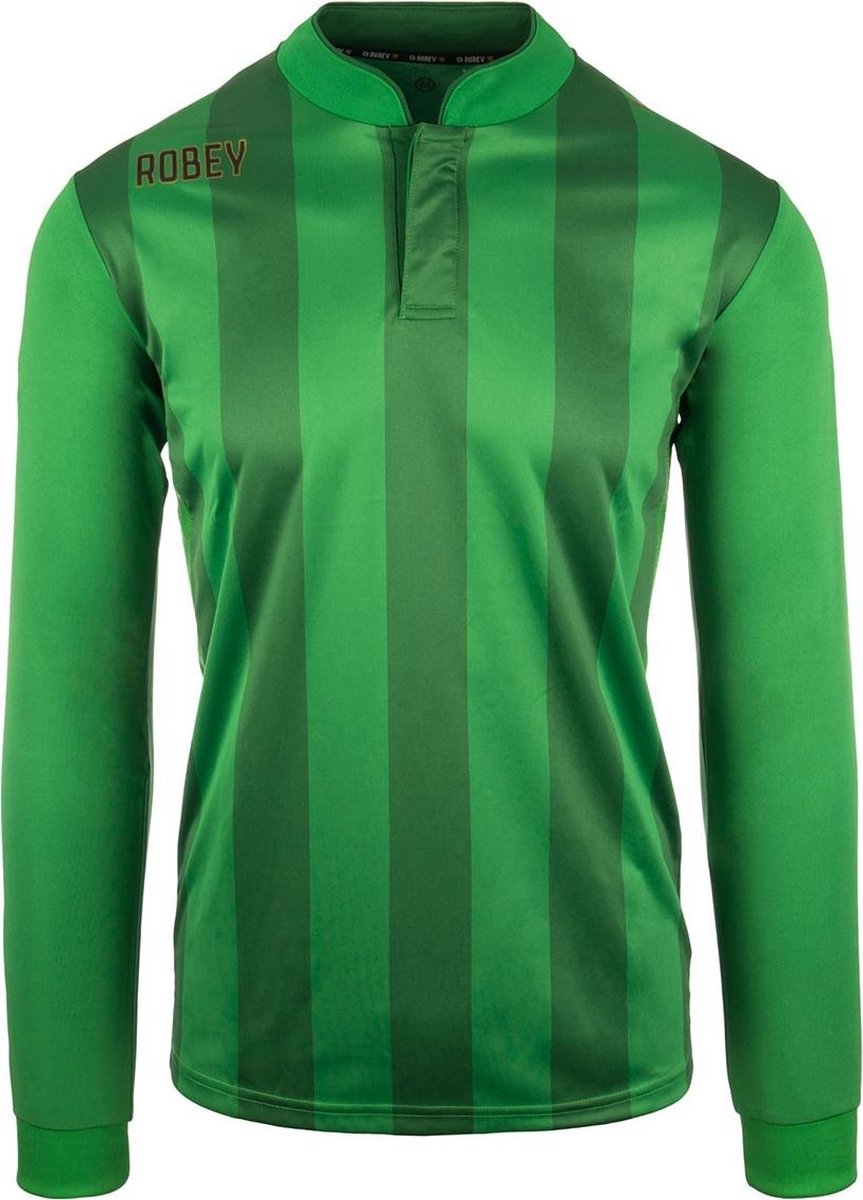Robey Winner LS Shirt voetbalshirt lange mouwen (maat 4XL) - Green Stripe