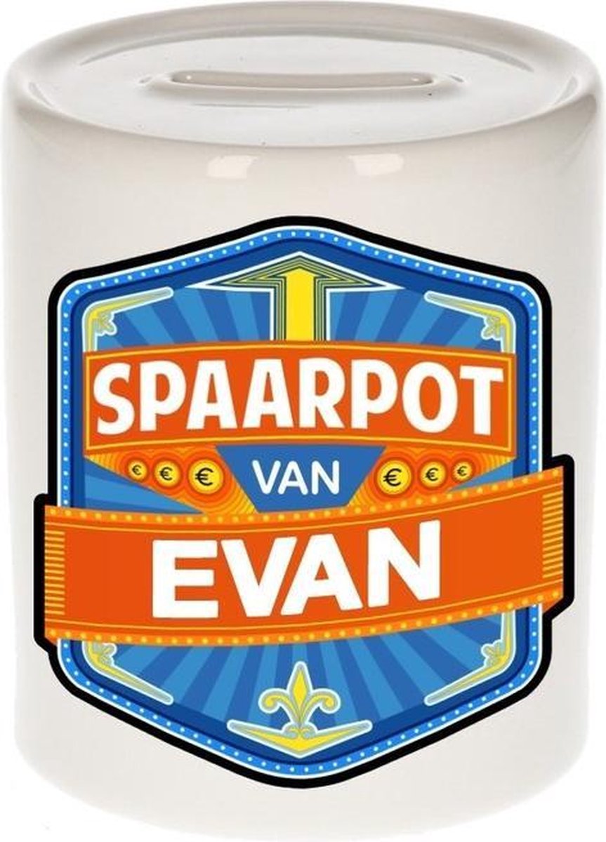 Kinder spaarpot voor Evan
