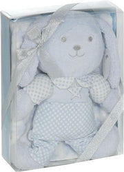 Interbaby Babydeken Konijn Junior 80 X 110 Cm Fleece Blauw