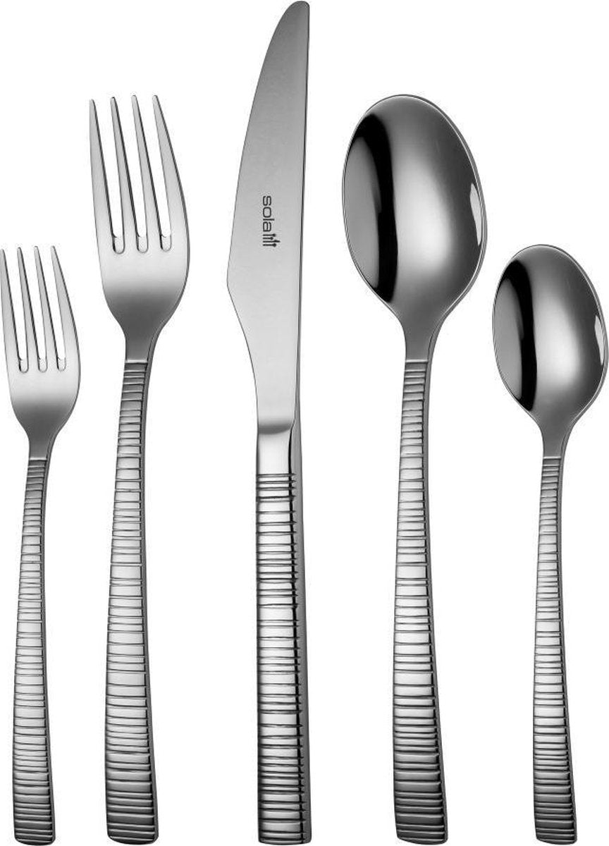 Sola Bali Bestekset 12 persoons - 100 delig - Zilverwit Edelstaal 18/10