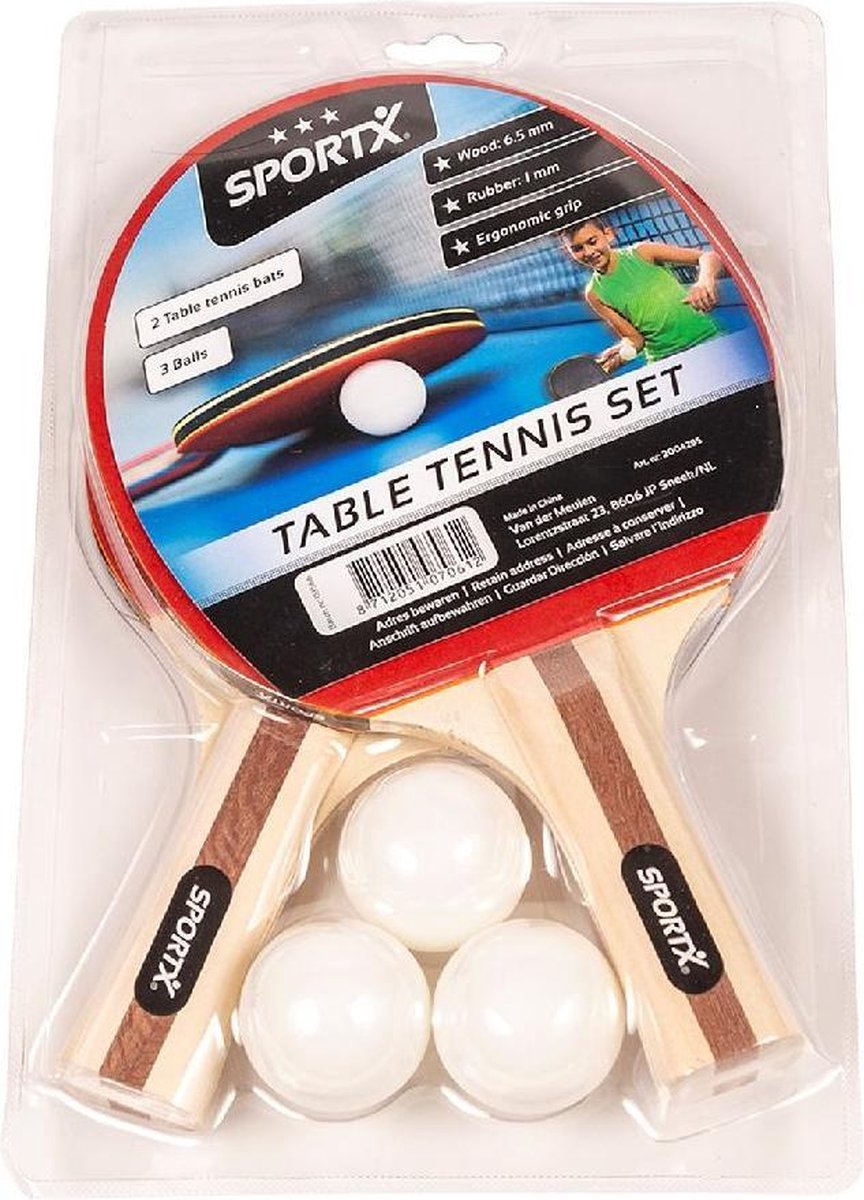 SportX Tafeltennis set incl. Ballen in Blister ***