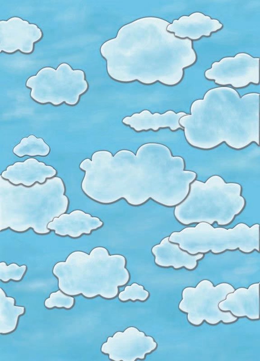 Bresser BR-F334 Achtergronddoek voor Fotostudio met Print - 1.8x2.5 - Wolken/Lucht