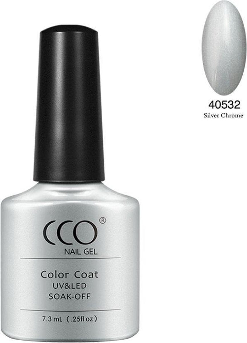 CCO Gellak - Gellac - Silver Chrome 40532 - Glanzend Zilver Chrome - Gel Nagellak