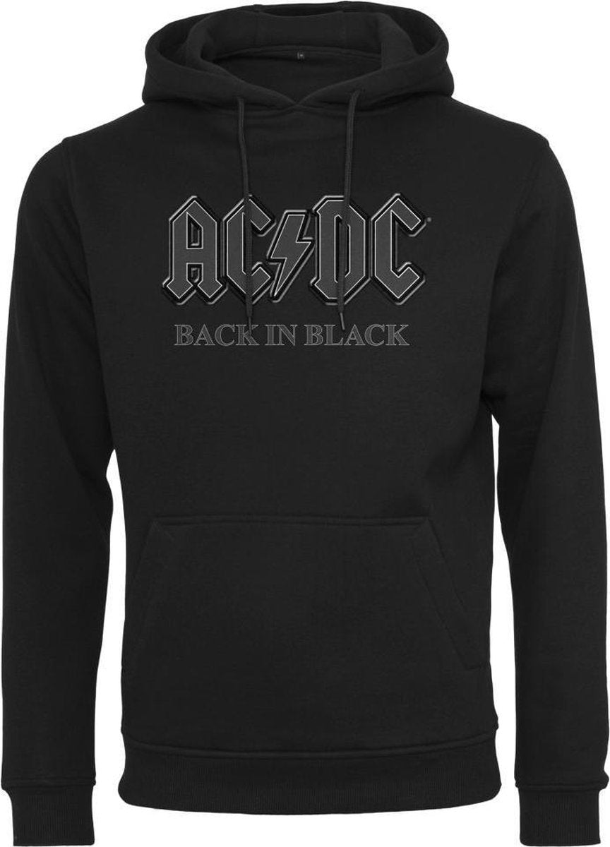 Urban Classics AC/DC Hoodie/trui -M- ACDC Back In Black Zwart