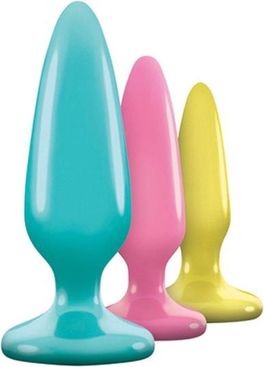 Firefly 3-delige anaalplug set glow-in-the-dark - Multi color