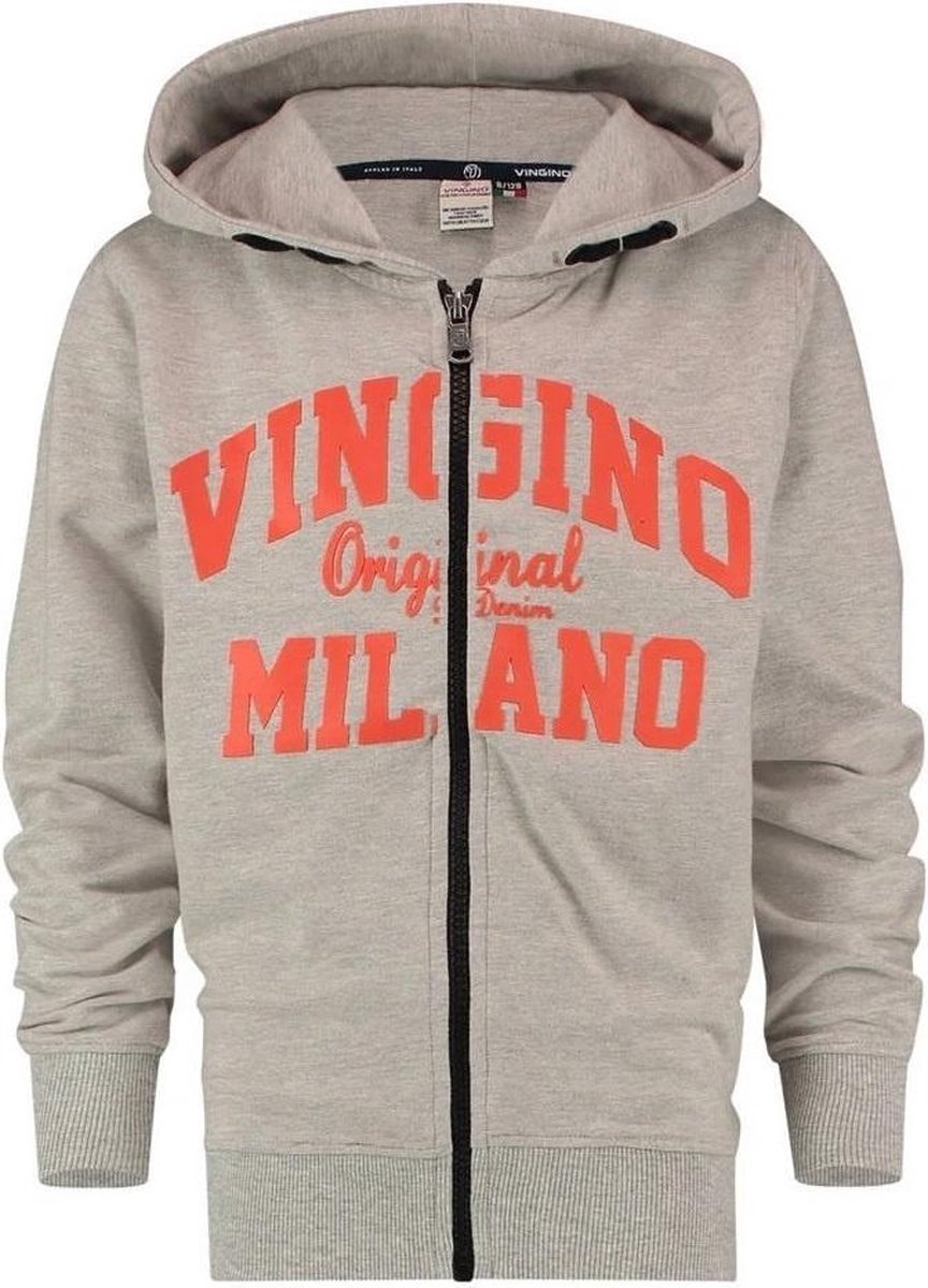 Vingino Vest Milano Jongens Katoen/polyester Grijs/oranje Maat 128