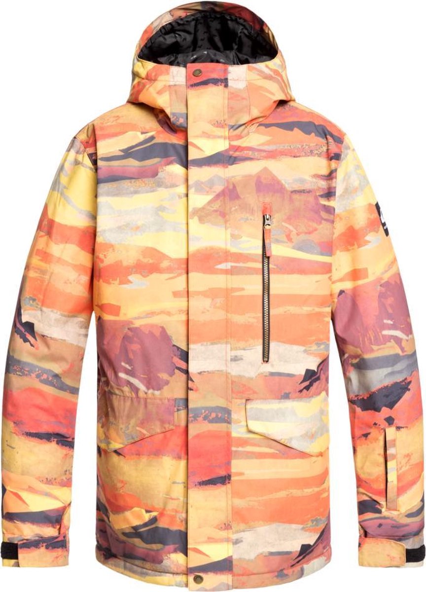 Quiksilver Mission Heren Ski jas - Barn Red Matte Painting - Maat M