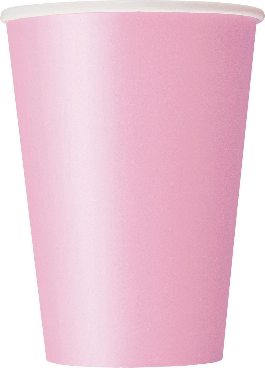 Elite - 10 lichtroze kartonnen bekers - Decoratie > Bekers