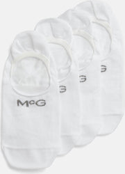 McGregor Footie sokken | Wit | 2 paar /2-pack | Maat 39-42 | geschikt als sneakersok | Met antislip in de Hiel!