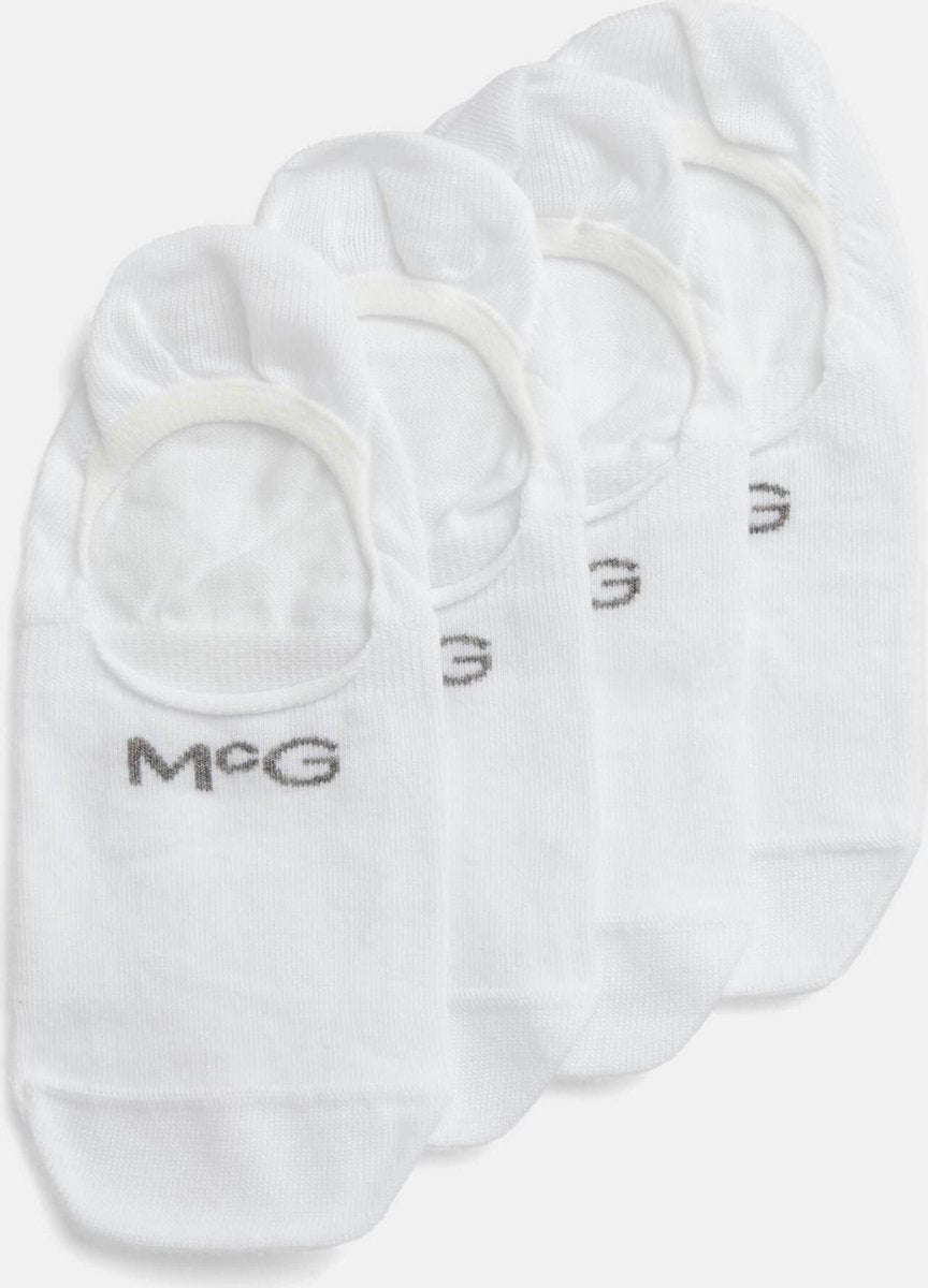 McGregor Footie sokken | Wit | 2 paar /2-pack | Maat 39-42 | geschikt als sneakersok | Met antislip in de Hiel!