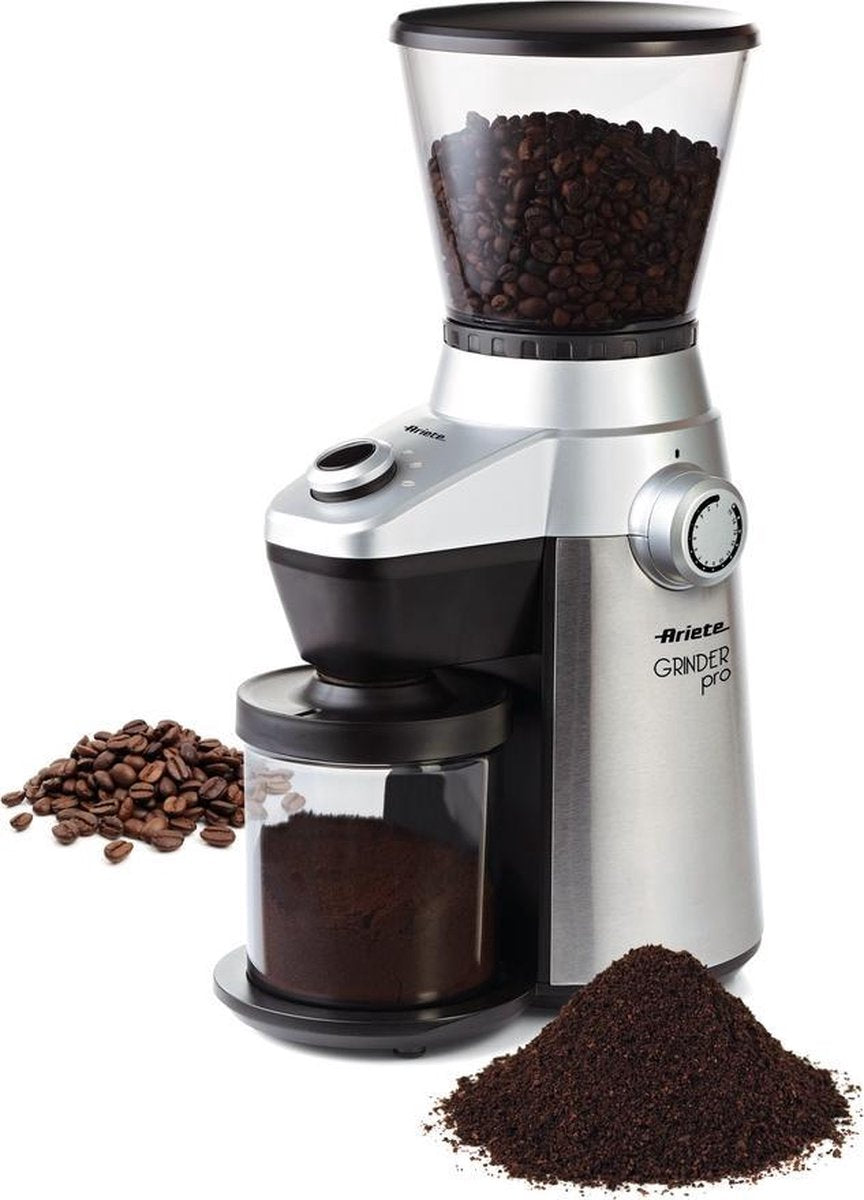 ARIETE 3017 Grinder Pro Elektrische koffiemolen - 150 W - 15 slijpniveaus - grijs