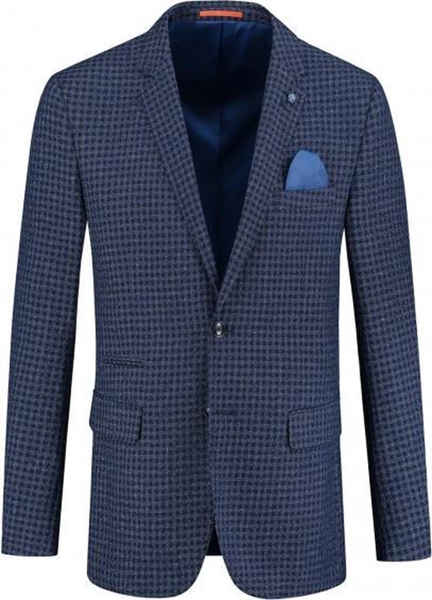 GENTS | Colbert Heren ruit blauw 0095 Maat 50