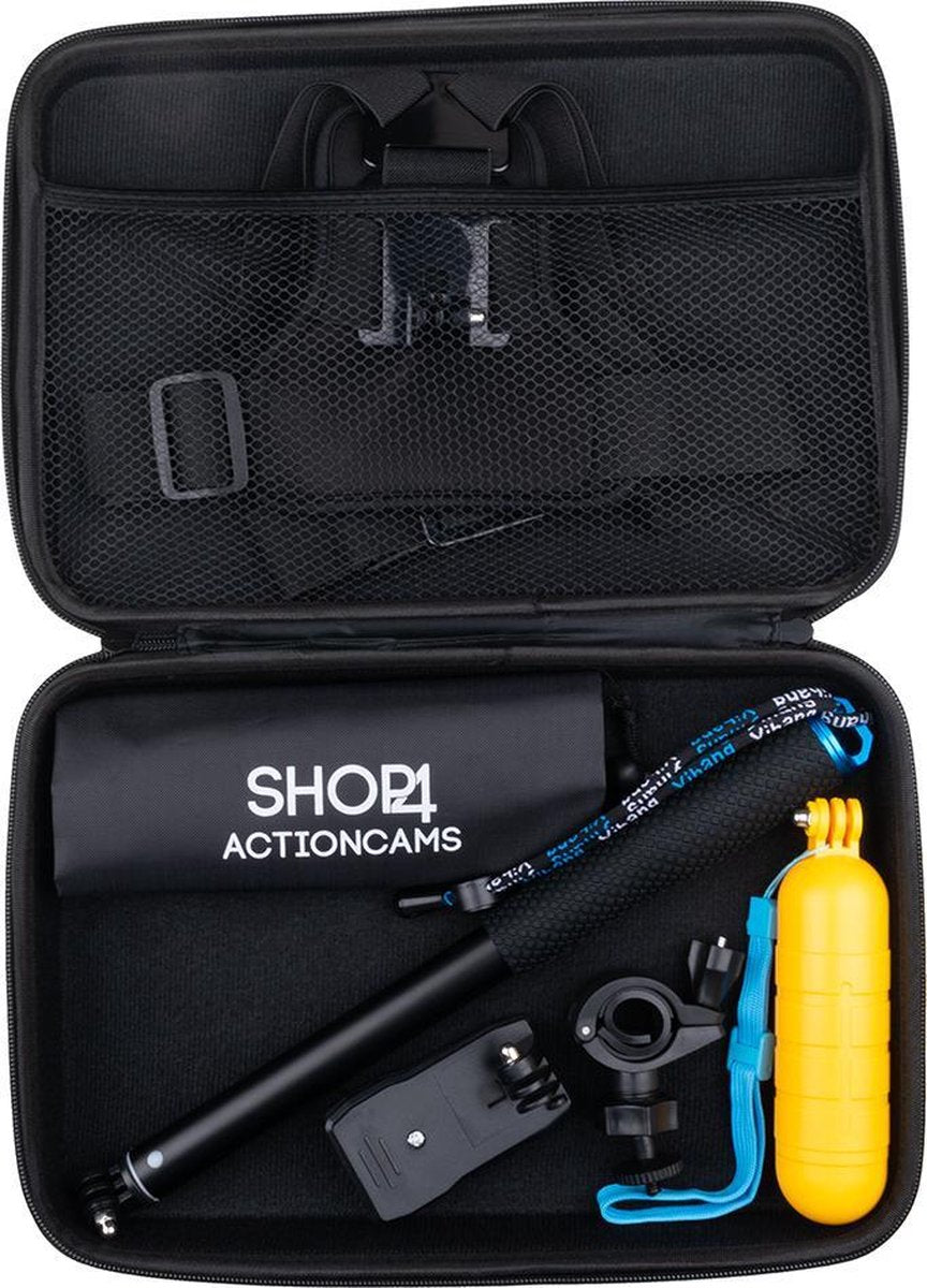 Shop4 - GoPro HERO7 White Accessoires Set - Groot met Opbergtas