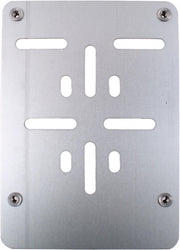 Nummerplaathouder Scooter / Electrische fiets ZILVER ALU voor nummerplaat 100x120mm BELGIË