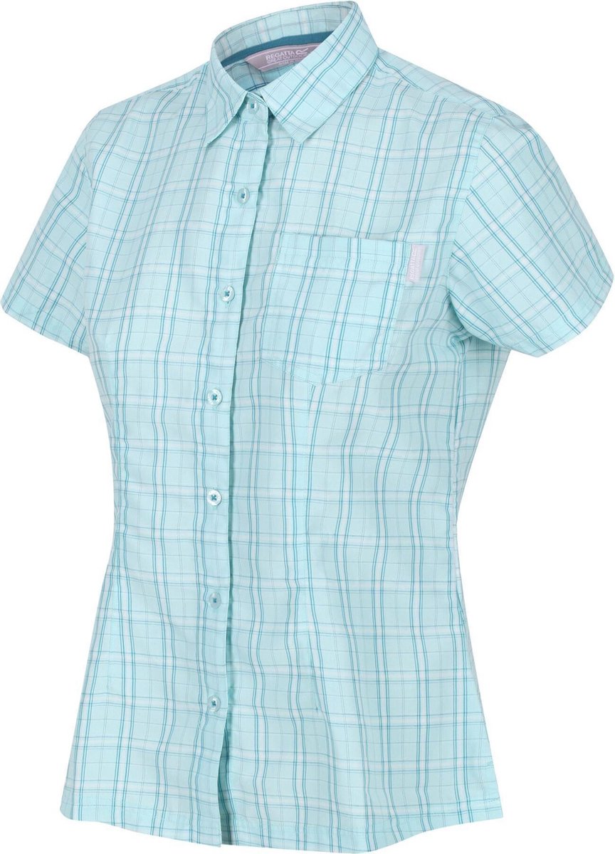 Regatta Mindano V Vochtdoorvoerend Shirt Met Knopen Voor Dames Aqua Blauw