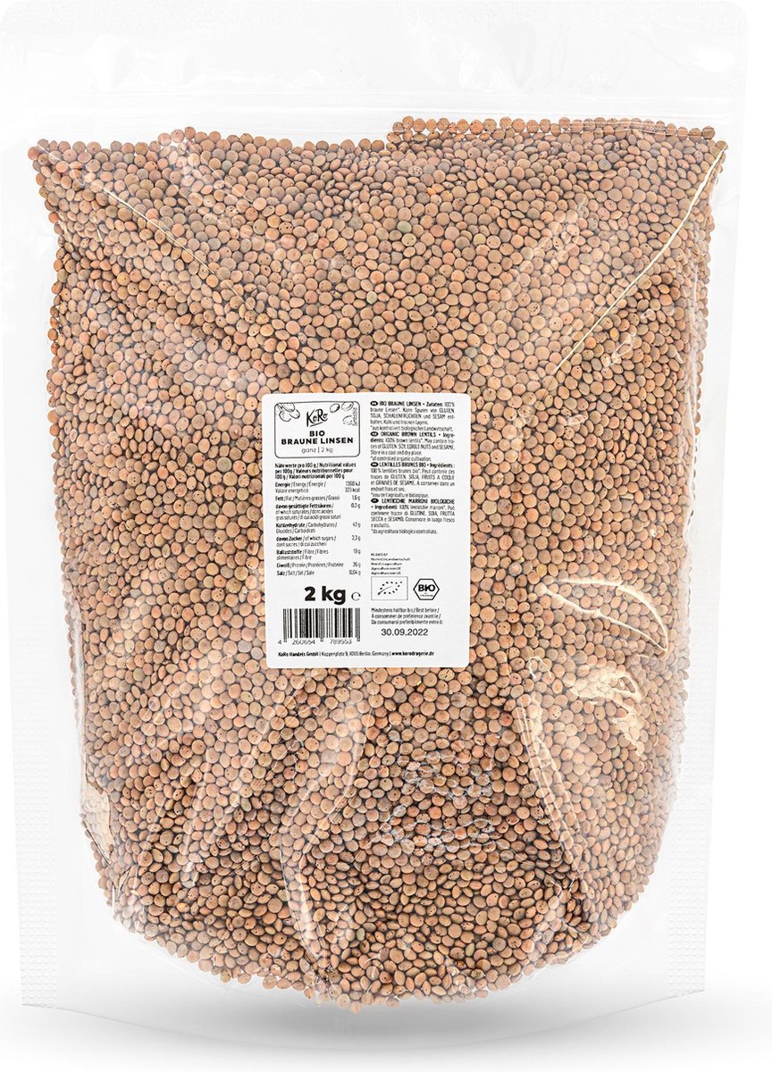 KoRo | Biologische bruine tellerlinzen 2 kg