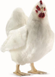 Witte pluche knuffel kip 40 cm
