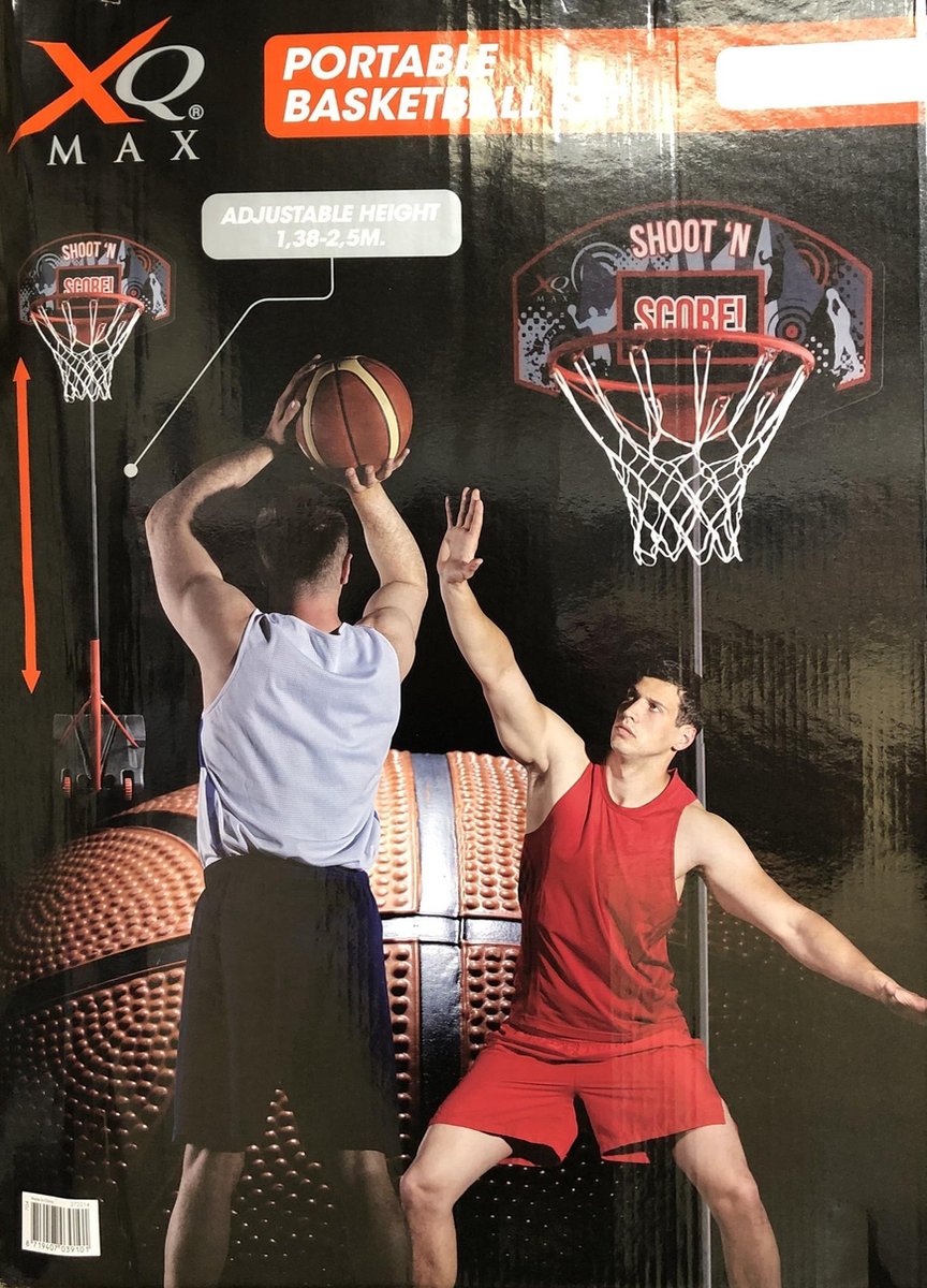 Relaxwonen - Basketbal Standaard - Verstelbaar in  Hoogte - Staand - XQ-Max - Verrijdbaar