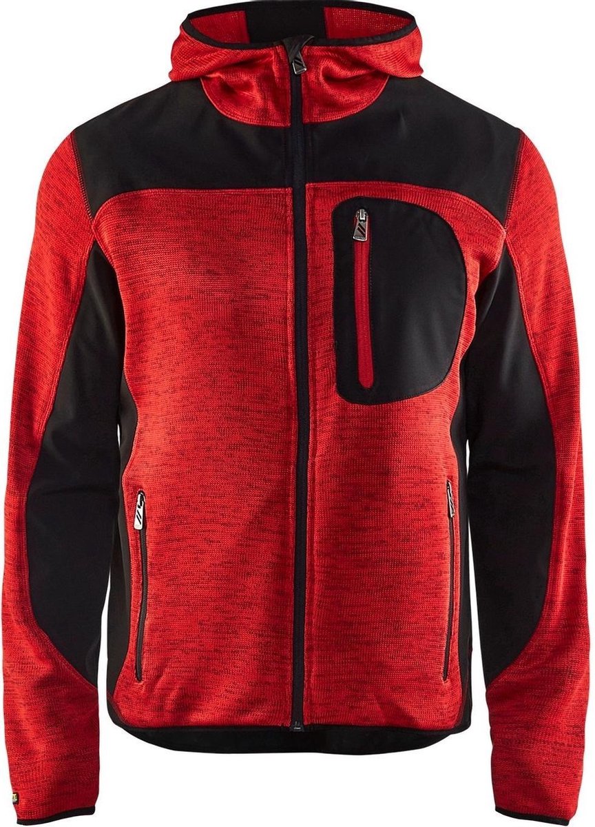 Blaklader Gebreide vest Softshell rood - maat XL