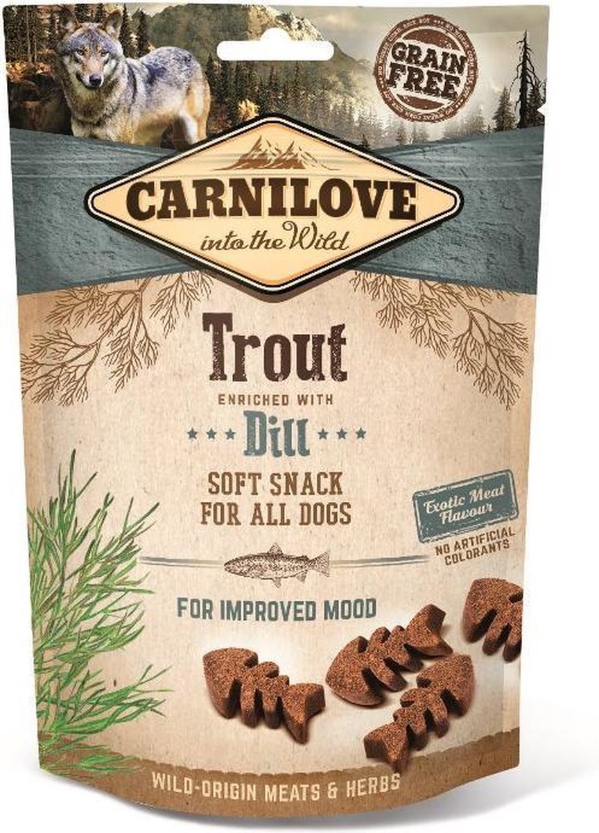 Carnilove Soft hondensnack Trout with Dill 200 gram -  - Hondensnack
