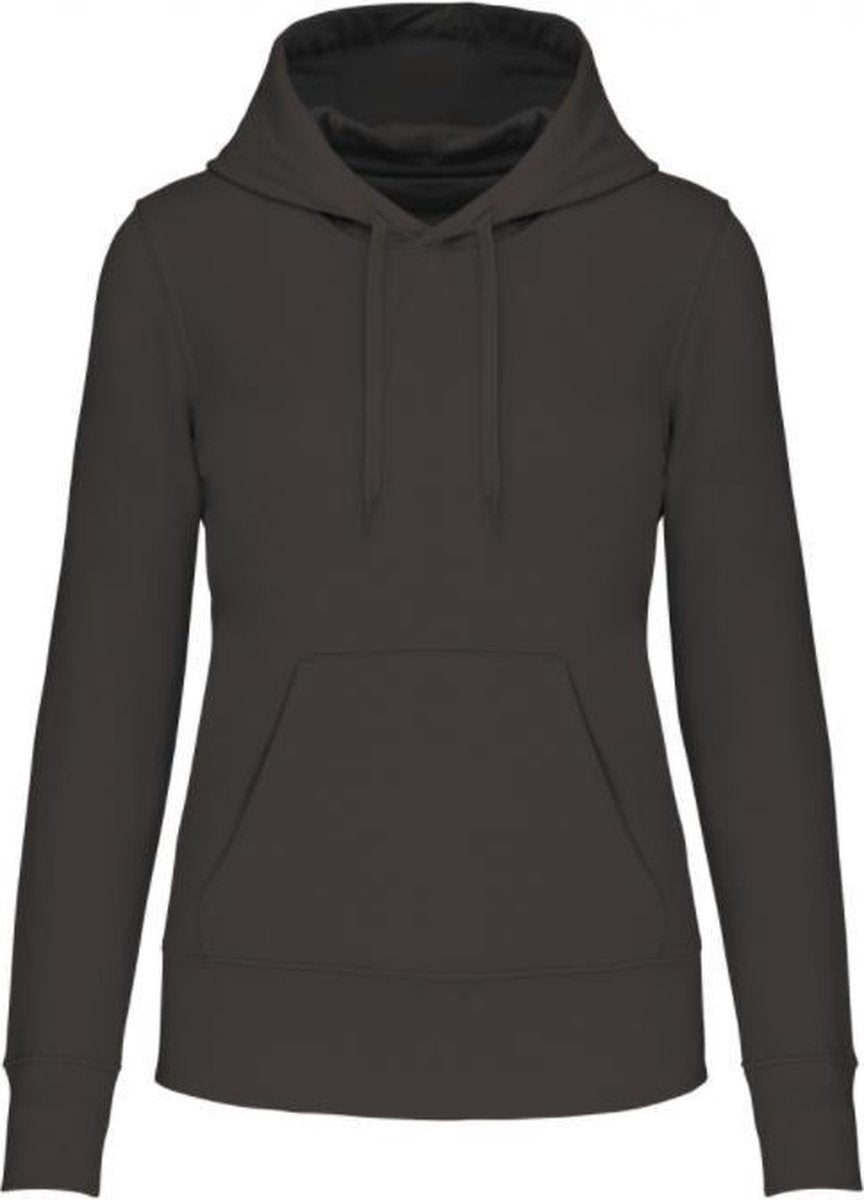 Ecologische damessweater met capuchon Donker Grijs Maat XL
