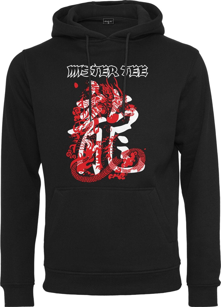 Heren Hoodie Dragon zwart