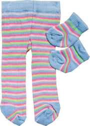 Heless Maillot En Sokjes Gestreept Voor Een Pop Van 28-35 Cm