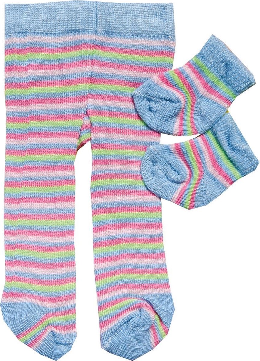Heless Maillot En Sokjes Gestreept Voor Een Pop Van 28-35 Cm