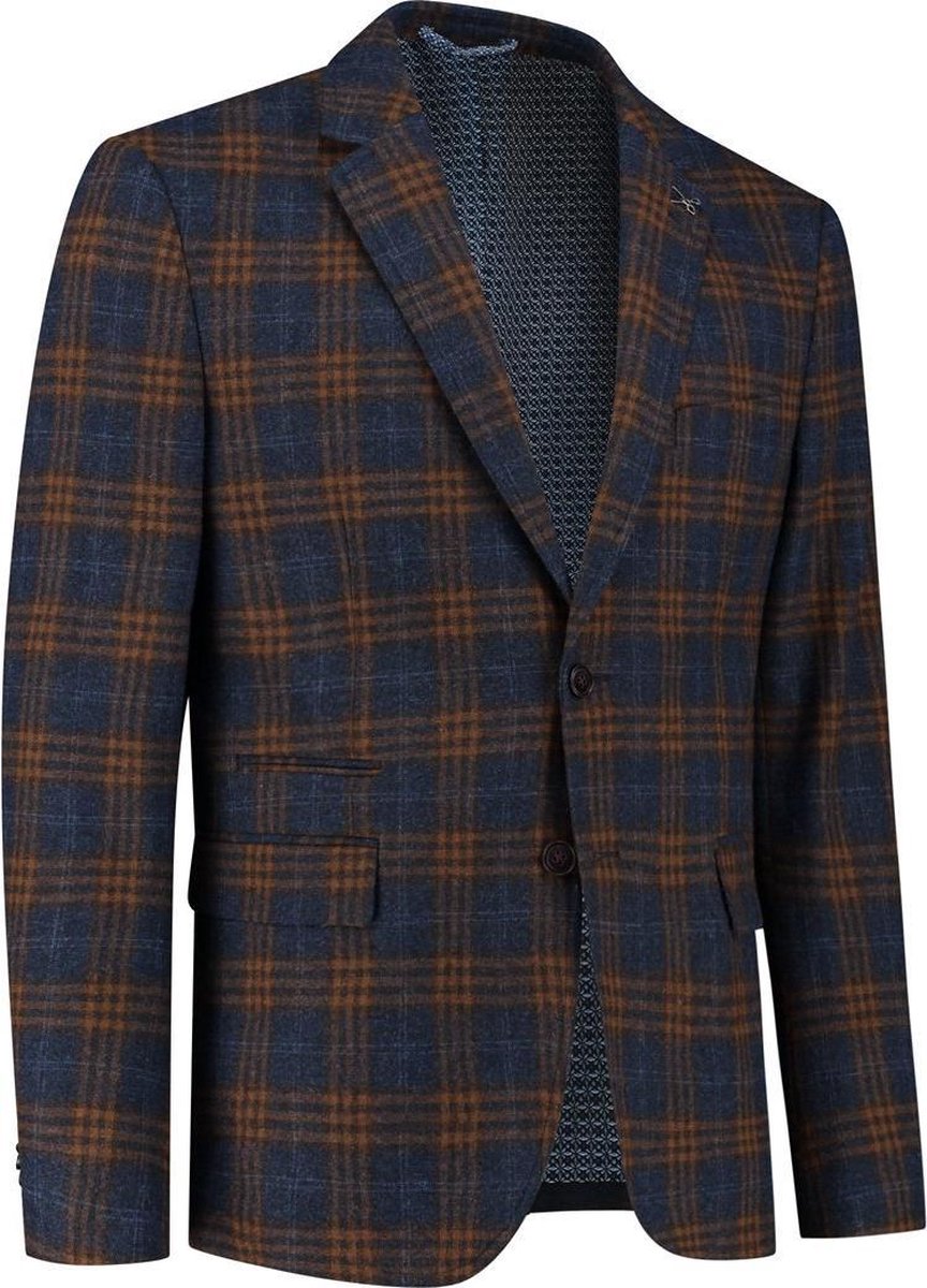 Ruit colbert navy brown | FR46-EU46
