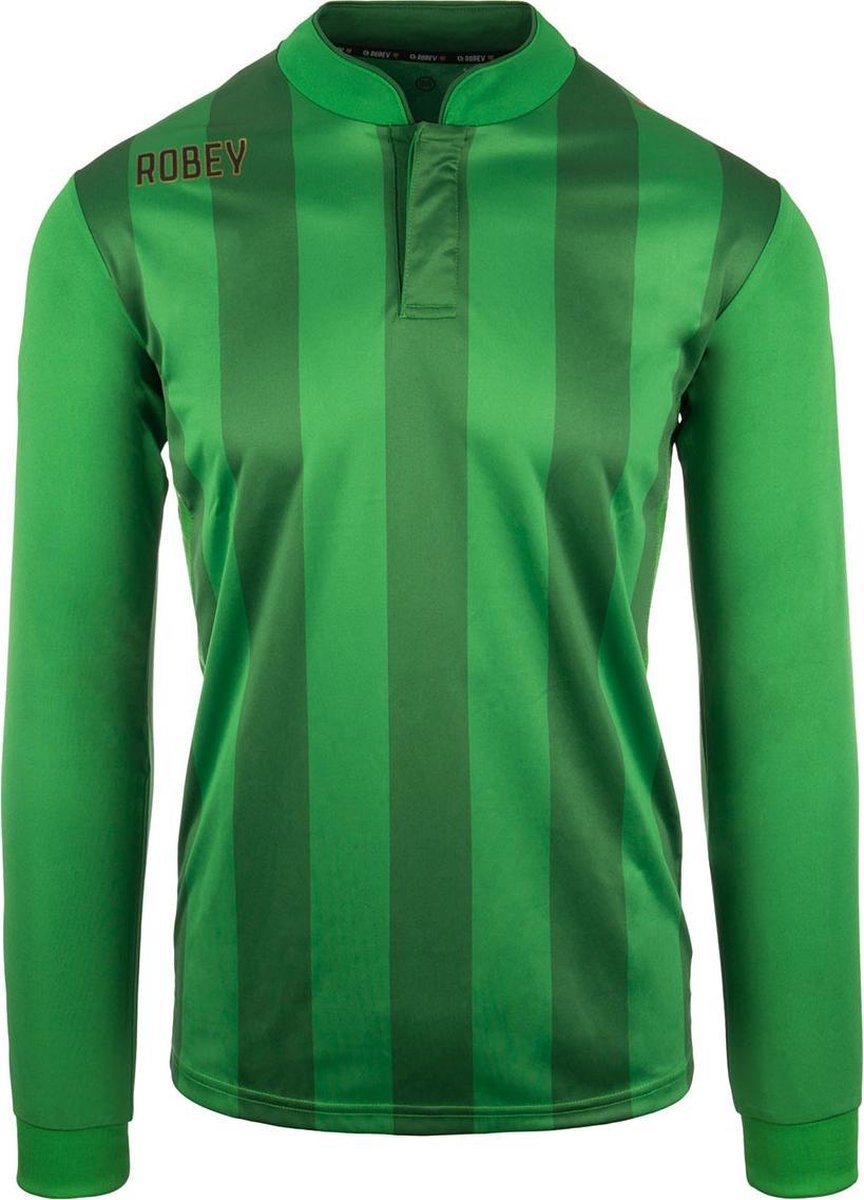 Robey Winner LS Shirt voetbalshirt kinderen lange mouwen (maat 152) - Green Stripe