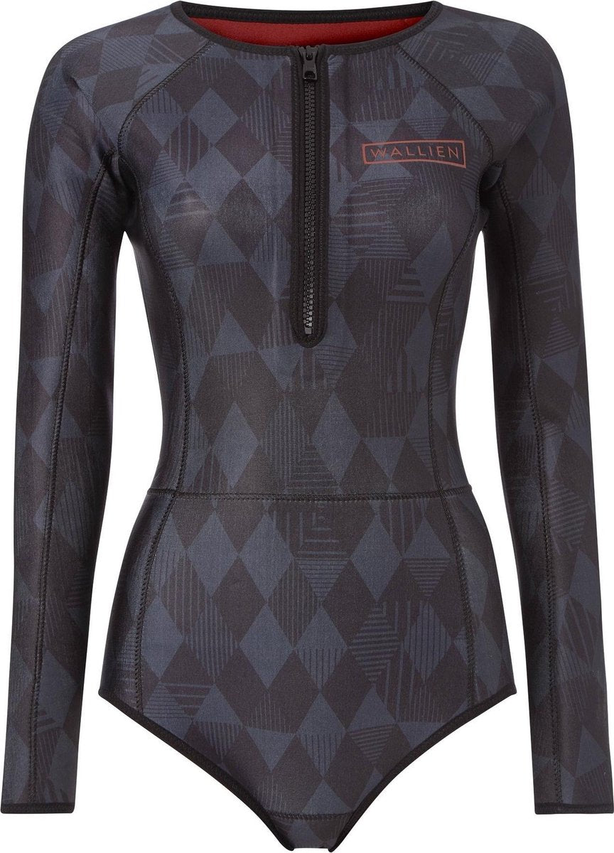 WALLIEN - Dames  Springsuit Wetsuit - Diamands are for Real - Grijs