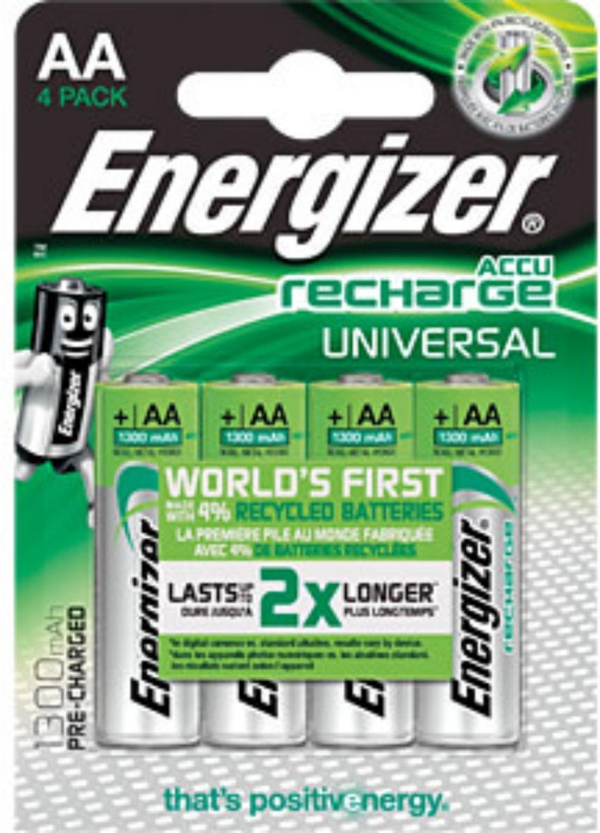 Energizer Universal HR06 Oplaadbare AA batterij (penlite) NiMH 1300 mAh 1.2 V 4 stuk(s)