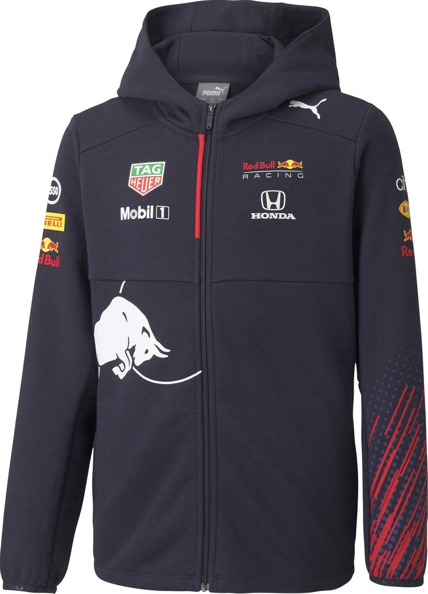 PUMA Red Bull Racing Kids Team Hooded Full-Zip Sportvest Jongens - Maat 164
