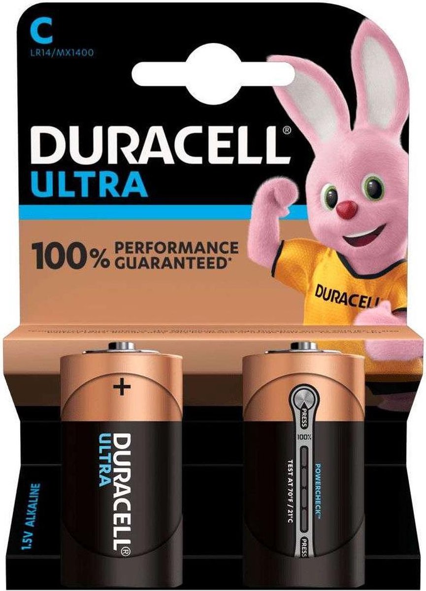 Duracell - Ultra alkaline C-batterijen - 2 stuks