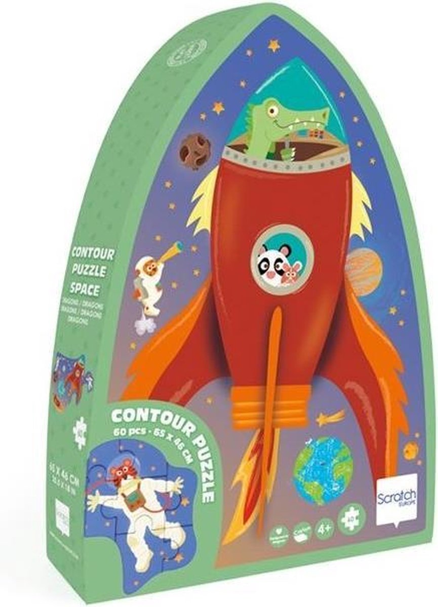 Contourpuzzel Ruimtereis 60st. | Scratch