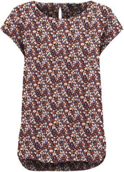 Onlnova Life S/s Top Aop Wvn 9 15222174 Black/viola Dits