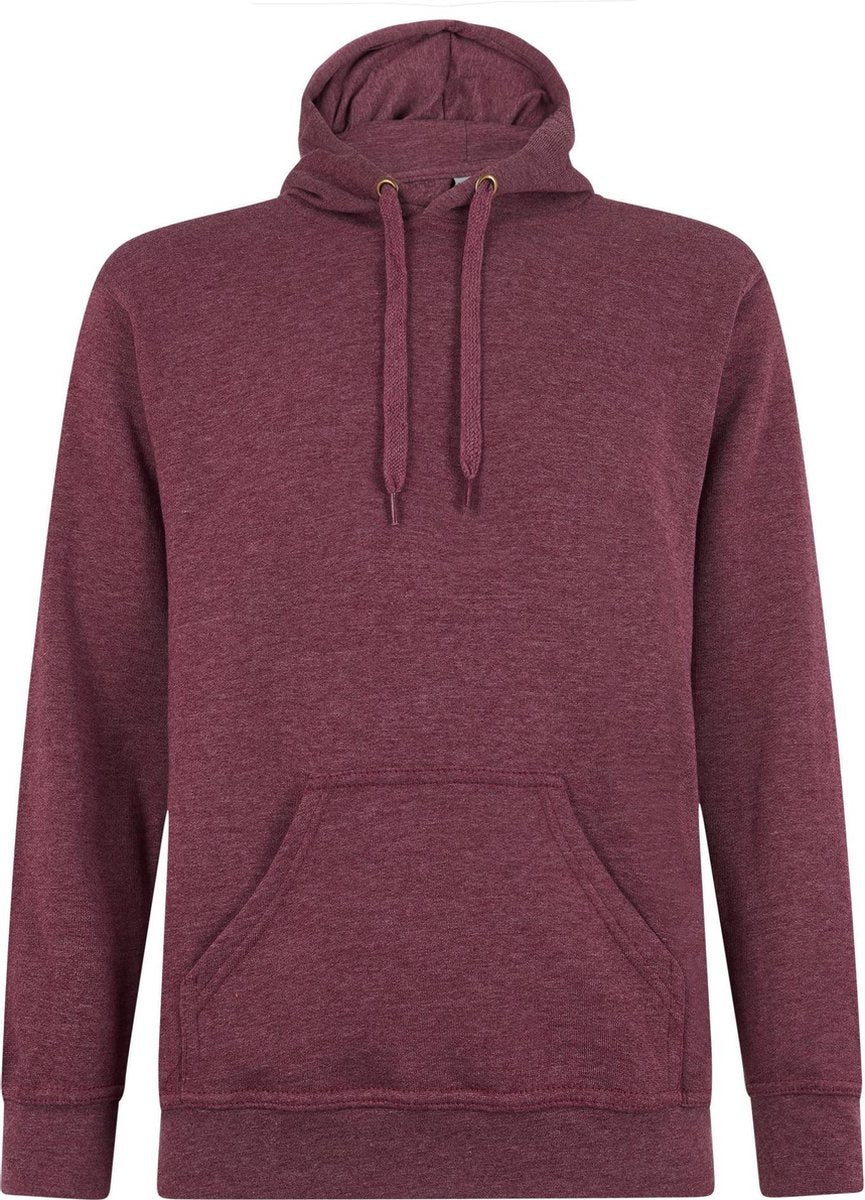 Logostar - Hooded Sweater - Trui - Vest - met capuchon - Blanco - Effen - Heather Maroon - Maat L