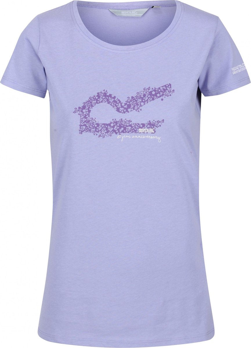 Regatta T-shirt Breezed Dames Katoen Lila Maat 42