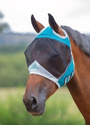 Shires - Vliegenmasker - zonder oren - cob - teal