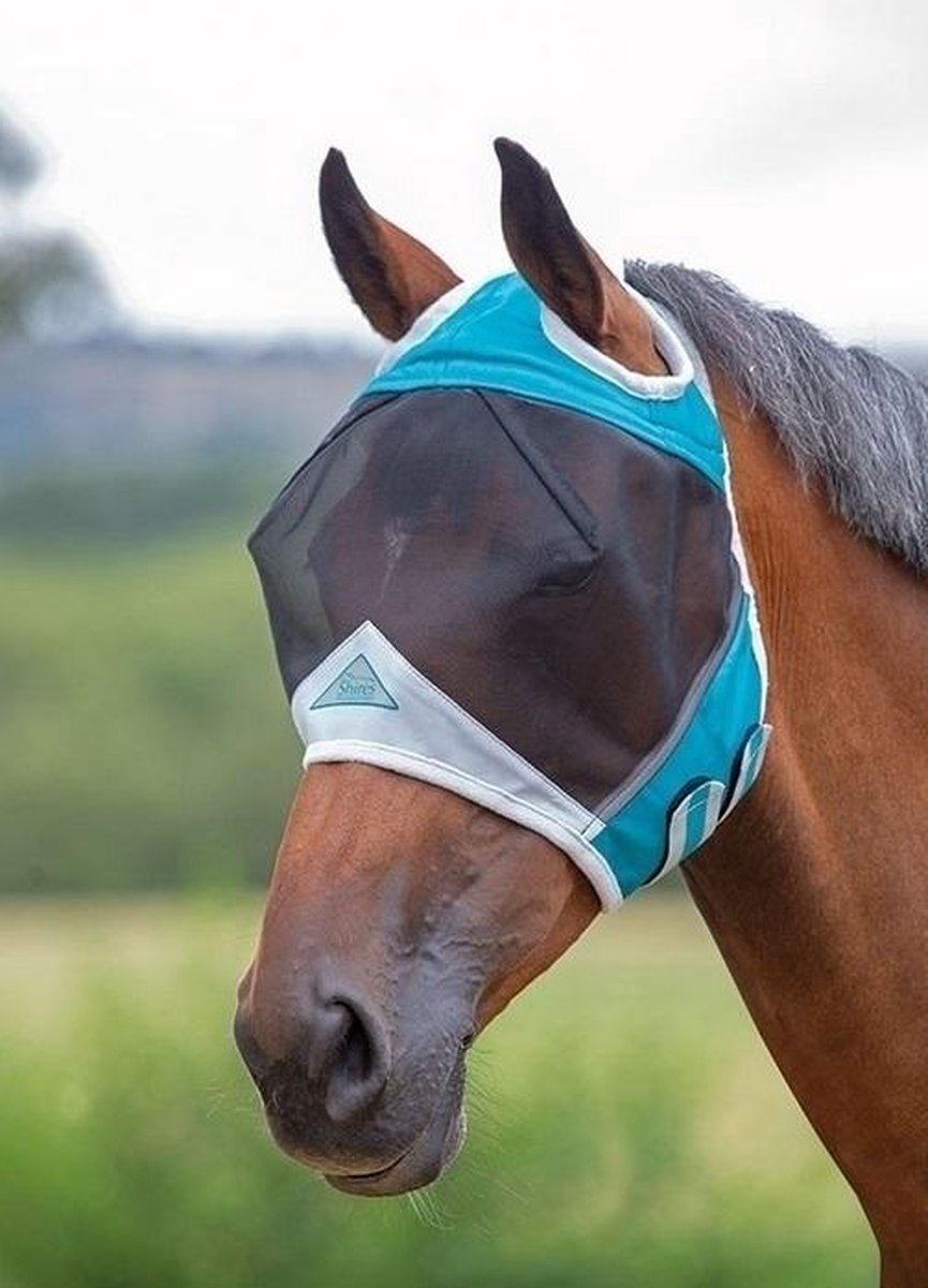 Shires - Vliegenmasker - zonder oren - cob - teal