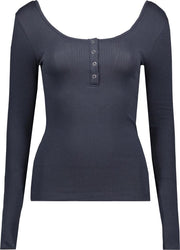 Pckitte Ls Top Noos Bc 17101437 Ombre Blue