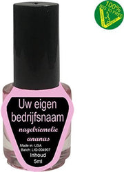 Nagelriemolie met eigen naam ANANAS - (40 flesjes van 5ml) - white label - eigen merknaam - eigen bedrijfsnaam