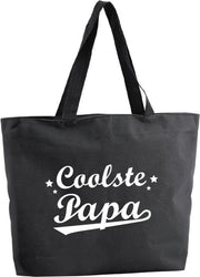 Coolste Papa cadeau shopper tas - zwart - 47 x 34 x 12