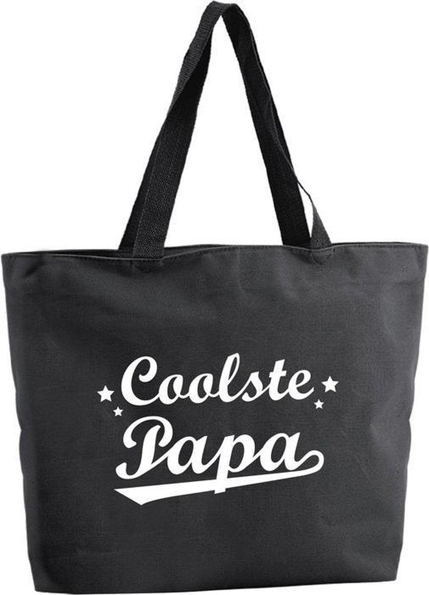 Coolste Papa cadeau shopper tas - zwart - 47 x 34 x 12